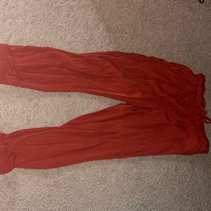 Orange light weight joggers